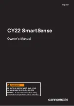 Preview for 1 page of Cannondale CY22 SmartSense Owner'S Manual