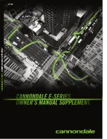 Cannondale E-Series Owner'S Manual Supplement preview