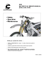 Cannondale E440 Owner'S Manual preview