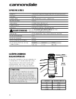 Предварительный просмотр 5 страницы Cannondale F-SI Owner'S Manual Supplement