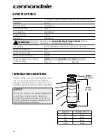 Preview for 5 page of Cannondale F-SI Owner'S Manual