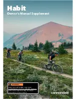 Cannondale Habit Owner'S Manual Supplement preview