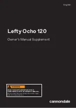 Cannondale Lefty Ocho 120 Owner'S Manual Supplement preview