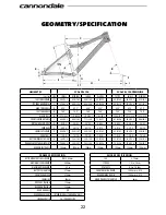 Предварительный просмотр 22 страницы Cannondale SCALPEL 100 SCALPEL 100 Owner'S Manual Supplement