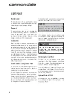 Предварительный просмотр 8 страницы Cannondale Slice Owner'S Manual