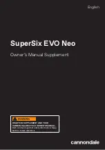 Предварительный просмотр 1 страницы Cannondale SuperSix EVO Neo Owner'S Manual Supplement