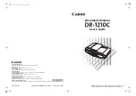 Предварительный просмотр 1 страницы Canon 1211B002 - DR 1210C User Manual