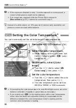 Предварительный просмотр 66 страницы Canon 1234B002 - EOS 30D Digital Camera SLR Instruction Manual