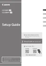 Canon 1238P II Setup Manual предпросмотр