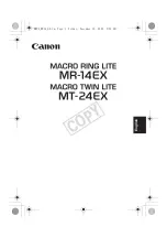 Предварительный просмотр 3 страницы Canon 14EX - MR - Ring-type Flash Instruction Manual