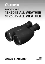 Canon 15X50 IS ALL WEATHER Instructions Manual preview