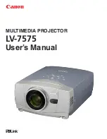 Предварительный просмотр 1 страницы Canon 1705B002 - LV 7575 XGA LCD Projector User Manual