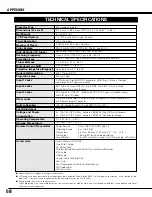 Preview for 58 page of Canon 1705B002 - LV 7575 XGA LCD Projector User Manual