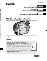 Canon 2055B001 - DC 50 Camcorder Instruction Manual preview