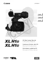 Предварительный просмотр 1 страницы Canon 2080B001 - XL H1S Camcorder Instruction Manual