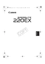 Предварительный просмотр 2 страницы Canon 220EX - Speedlite - Hot-shoe clip-on Flash Instruction Manual