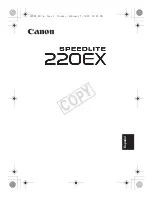 Предварительный просмотр 34 страницы Canon 220EX - Speedlite - Hot-shoe clip-on Flash Instruction Manual