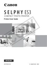 Canon 2675B001 - SELPHY ES3 Photo Printer User Manual preview