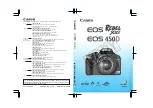 Preview for 1 page of Canon 2756B001 - EOS Rebel XSi Digital Camera SLR Instruction Manual