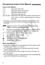 Предварительный просмотр 4 страницы Canon 28 135 - EOS 50D 15.1MP Digital SLR Camera Instruction Manual