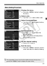 Предварительный просмотр 41 страницы Canon 28 135 - EOS 50D 15.1MP Digital SLR Camera Instruction Manual