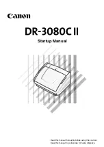 Canon 3080CII - DR - Document Scanner Startup Manual preview