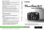 Предварительный просмотр 1 страницы Canon 3632B001 - PowerShot G11 Digital Camera User Manual