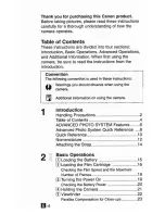 Preview for 4 page of Canon 370Z - ELPH - Camera Instruction Manual