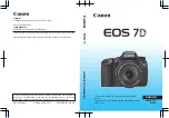 Preview for 1 page of Canon 3814B004 - EOS 7D Digital Camera SLR Instruction Manual