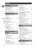 Preview for 6 page of Canon 40MC - Elura MiniDV Digital Camcorder Instruction Manual