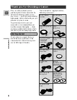 Preview for 8 page of Canon 40MC - Elura MiniDV Digital Camcorder Instruction Manual