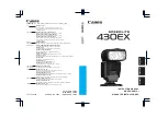 Canon 430EX - Speedlite II - Hot-shoe clip-on Flash Instruction Manual preview