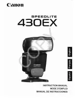 Canon 430EX - Speedlite II - Hot-shoe clip-on... Instruction Manual предпросмотр