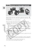 Preview for 74 page of Canon 45 MC - ZR45MC MiniDV Digital Camcorder Instruction Manual