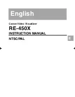 Предварительный просмотр 1 страницы Canon 450X - RE Document Camera Instruction Manual