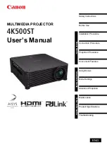 Preview for 1 page of Canon 4K500ST User Manual