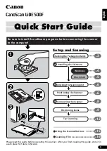 Предварительный просмотр 1 страницы Canon 500F - CanoScan LiDE Quick Start Manual
