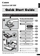 Canon 500F - CanoScan LiDE Quick Start Manual предпросмотр