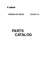 Предварительный просмотр 1 страницы Canon 540EZ - Speedlite - Hot-shoe clip-on Flash Parts Catalog