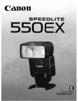 Canon 550EX - Speedlite - Hot-shoe clip-on Flash Instructions Manual preview