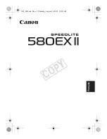 Preview for 60 page of Canon 580EX - Speedlite II - Hot-shoe clip-on Flash Instruction Manual