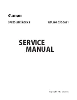 Preview for 2 page of Canon 580EX - Speedlite II - Hot-shoe clip-on Flash Service Manual