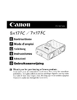 Предварительный просмотр 1 страницы Canon 5x17 FC Instructions Manual