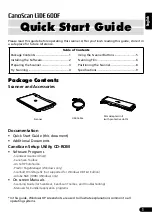 Preview for 2 page of Canon 600F - CanoScan LiDE Quick Start Manual