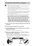 Preview for 64 page of Canon 70 MC - ZR70MC MiniDV Digital Camcorder User Manual