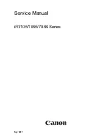 Canon 7086 Series Service Manual preview