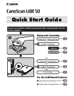 Canon 7876A003 - CanoScan LiDE 50 Color Scanner Quick Start Manual preview