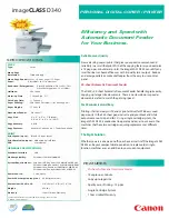 Preview for 1 page of Canon 8098A025 Specifications