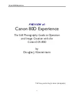 Предварительный просмотр 2 страницы Canon 80D Experience Manual