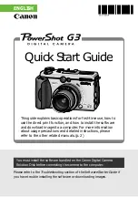 Canon 8120A001 - PowerShot G3 Digital Camera Quick Start Manual предпросмотр